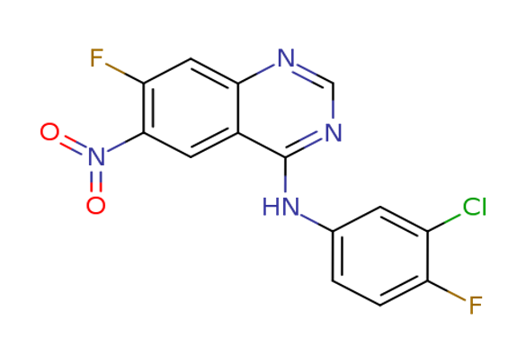 N-(3-chloro-4-fluorophenyl)-7-fluoro-6-nitroquinazolin-4-aMine