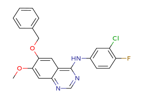 N-(3-Chloro-4-fluorophenyl)-7-methoxy-6-(phenylmethoxy)-4-quinazolinamine