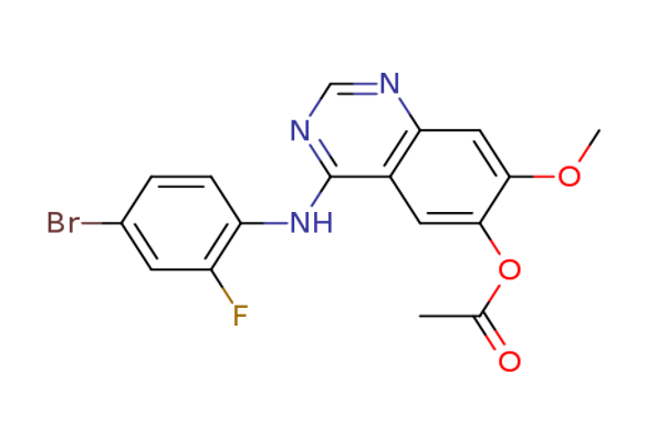 4-((4-bromo-2-fluorophenyl)amino)-7-methoxyquinazolin-6-ylacetate
