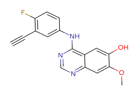 4-((3-ethynyl-4-fluorophenyl)amino)-7-methoxyquinazolin-6-ol