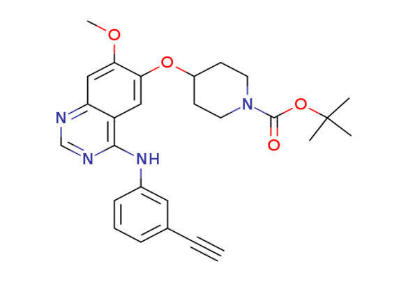 4-[(3-ethynyl-phenyl)amino]-6-[1-(tert.-butyloxycarbonyl)-piperidin-4-yloxy]-7-methoxy-quinazoline