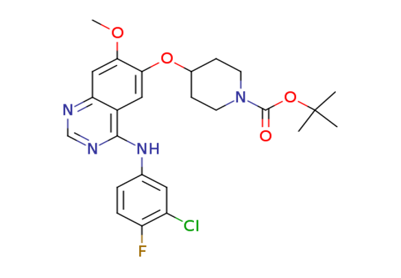 6-[(1-tert-butoxycarbonylpiperidin-4-yl)oxy]-4-(3-chloro-4-fluoroanilino)-7-methoxyquinazoline