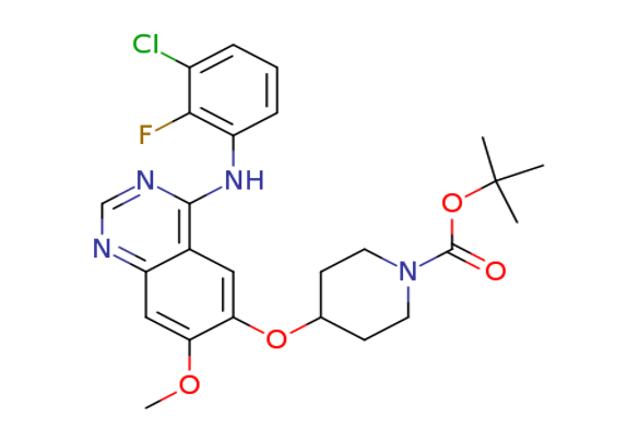 tert-Butyl 4-((4-((3-chloro-2-fluorophenyl)amino)-7-methoxyquinazolin-6-yl)oxy)piperidine-1-carboxylate