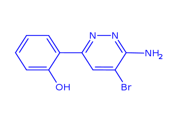 2-(6-Amino-5-bromo-3-pyridazinyl)phenol