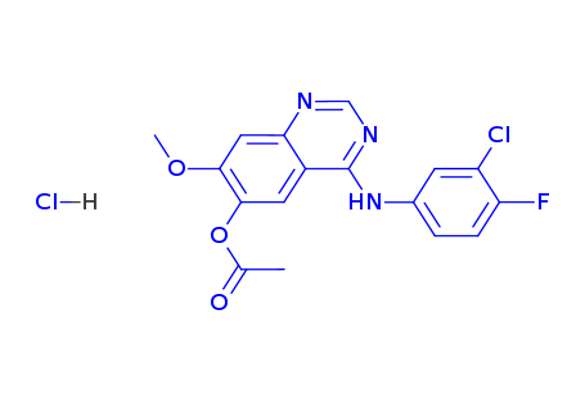 4-(3-Chloro-4-fluorophenylamino)-7-methoxyquinazolin-6-yl acetate hydrochloride